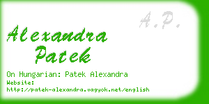 alexandra patek business card